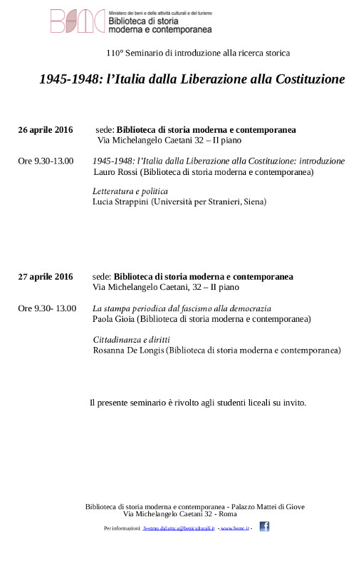 1945-1948: l’Italia dalla Liberazione alla Costituzione