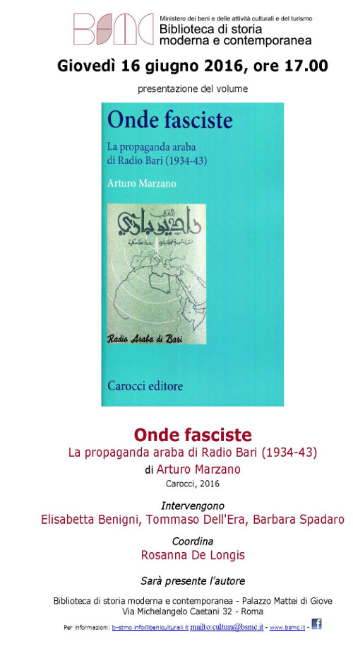 Onde fasciste. La propaganda araba di Radio Bari (1934-43)