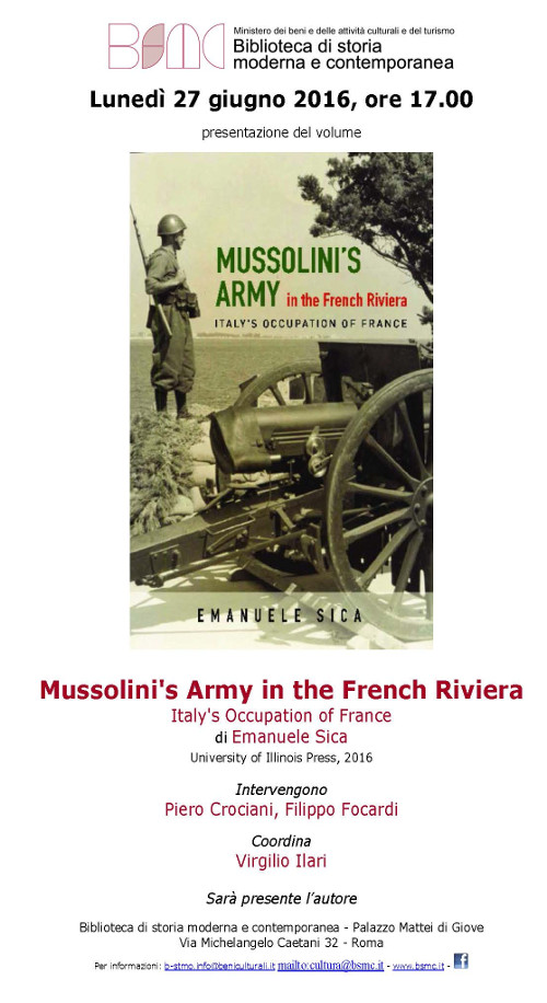 Mussolini's Army in the French Riviera. Italy's Occupation of France