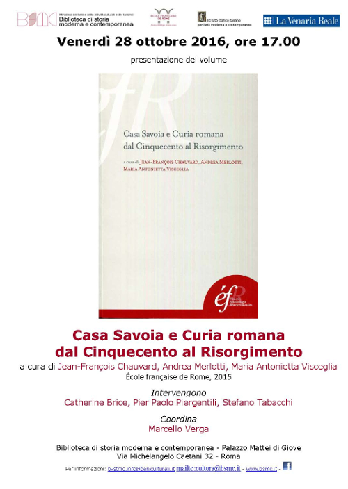 Casa Savoia e Curia romana dal Cinquecento al Risorgimento
