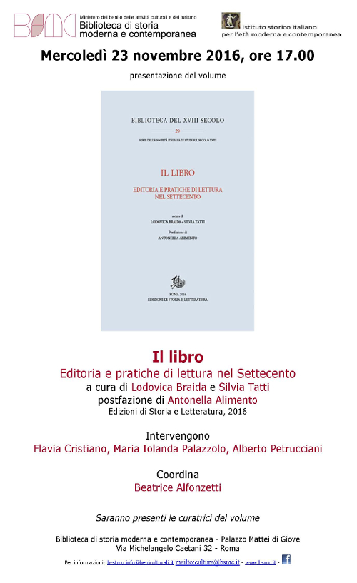 Il libro. Editoria e pratiche di lettura nel Settecento
