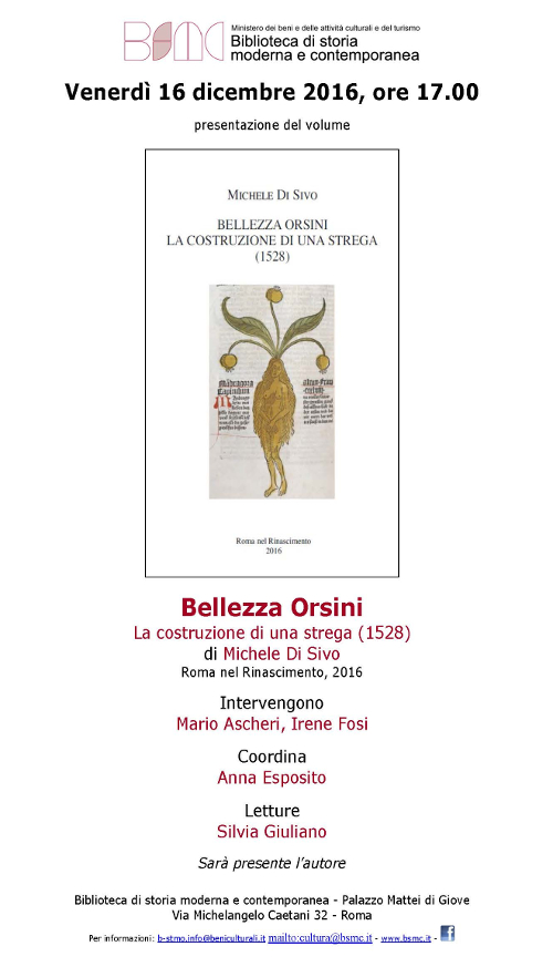 Bellezza Orsini. La costruzione di una strega (1528)