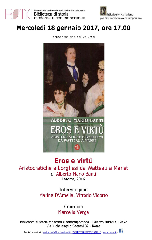 Eros e virtù. Aristocratiche e borghesi da Watteau a Manet