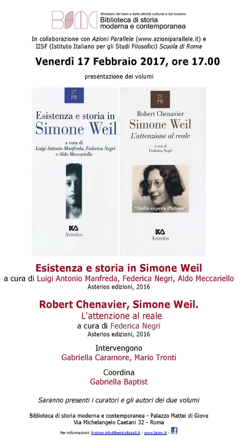 Esistenza e storia in Simone Wei