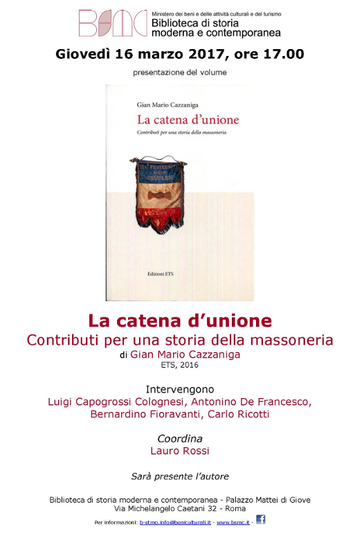 La catena d’unione. Contributi per una storia della massoneria
