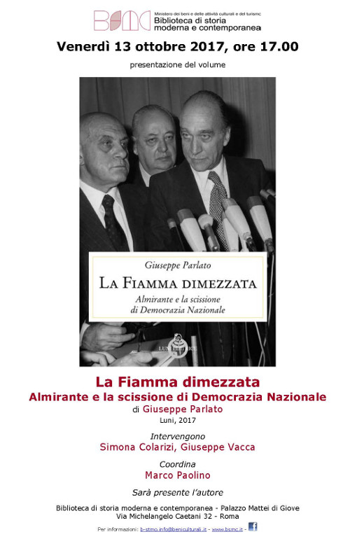 La Fiamma dimezzata. Almirante e la scissione di Democrazia Nazionale