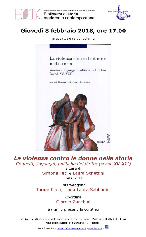 La violenza contro le donne nella storia. Contesti, linguaggi, politiche del diritto (secoli XV-XXI)