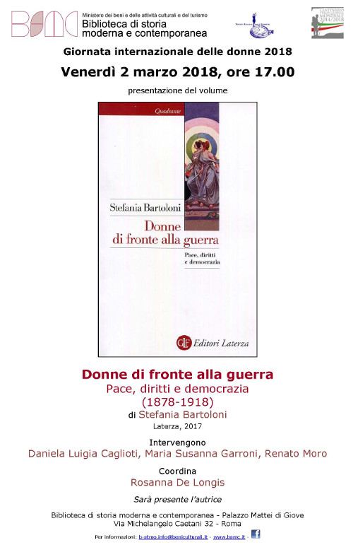 Donne di fronte alla guerra. Pace, diritti e democrazia (1878-1918)