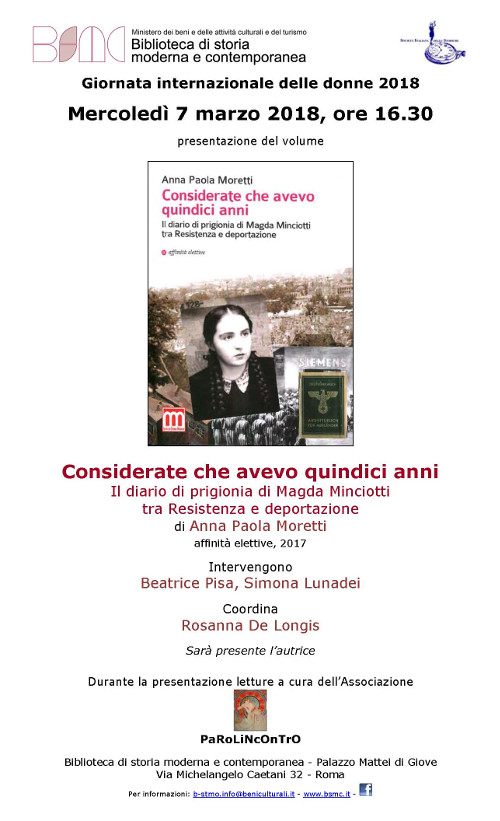Considerate che avevo quindici anni. Il diario di prigionia di Magda Minciotti tra Resistenza e deportazione