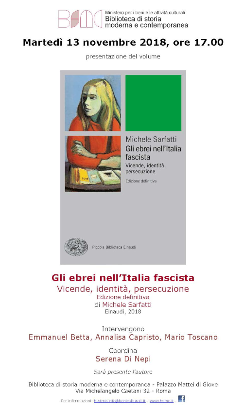 Gli ebrei nell’Italia fascista. Vicende, identità, persecuzione. Edizione definitiva