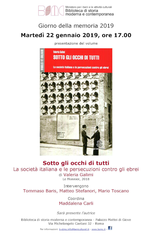 Sotto gli occhi di tutti. La società italiana e le persecuzioni contro gli ebrei