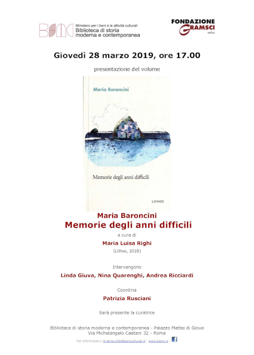 Memorie degli anni difficili