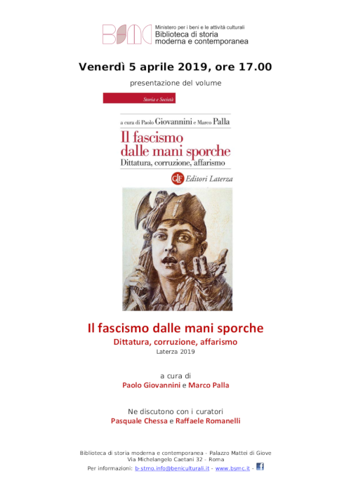 Il fascismo dalle mani sporche. Dittatura, corruzione, affarismo