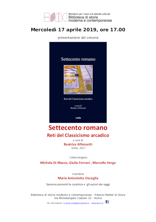 Settecento romano. Reti del Classicismo arcadico