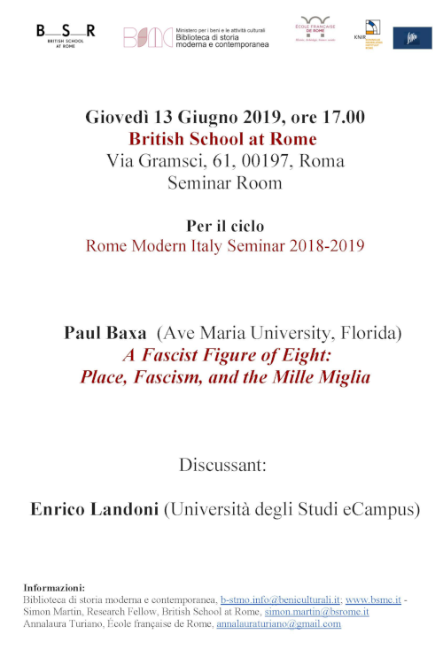 A Fascist Figure of Eight: Place, Fascism, and the Mille Miglia