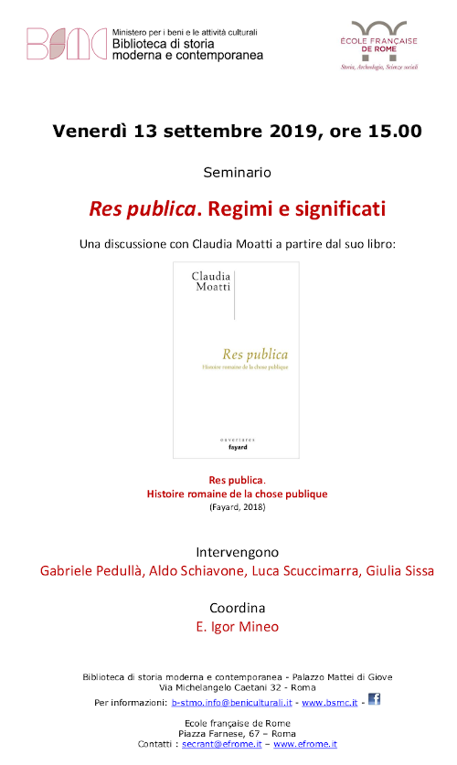 Res publica. Regimi e significati