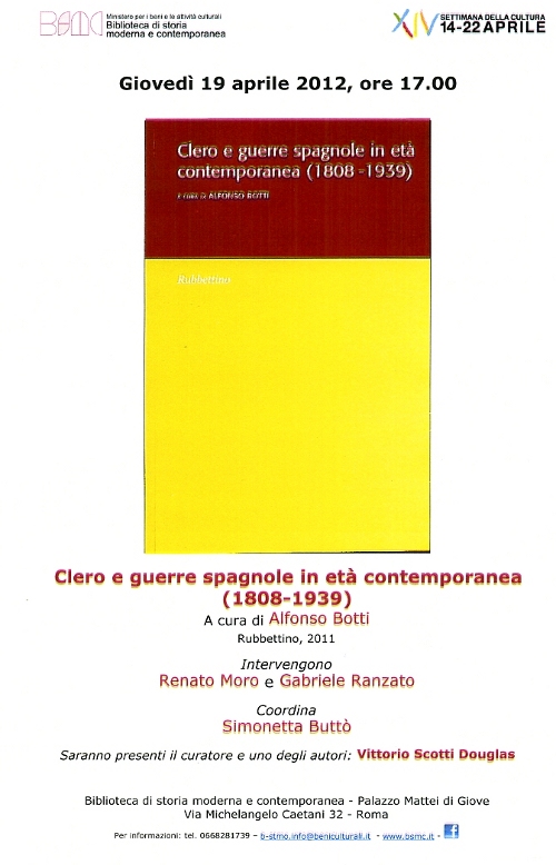 clero e guerre spagnole in et&agrave; contemporanea