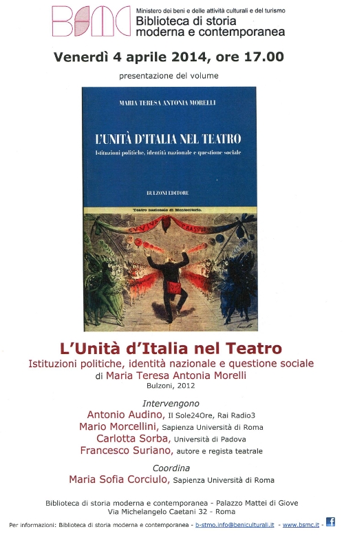 l&rsquo;unit&agrave; d&rsquo;italia nel teatro