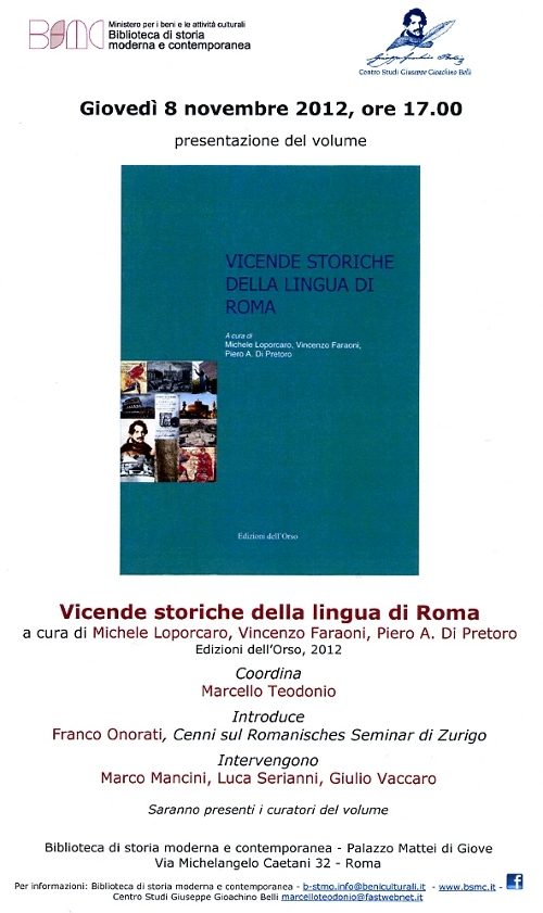 vicende storiche della lingua di roma