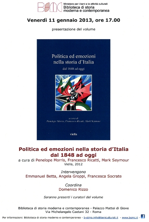 politica ed emozioni nella storia d&rsquo;italia dal 1848 ad oggi