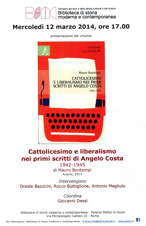 cattolicesimo e liberalismo nei primi scritti di angelo costa