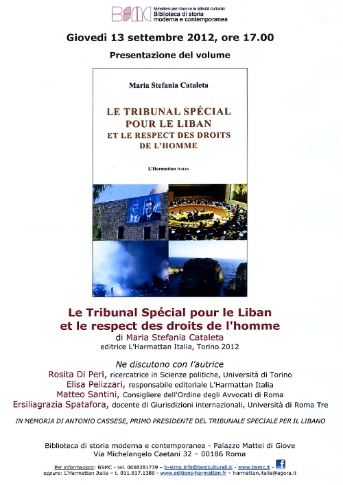 Le tribunal special pour le Liban et le respect des droits de l`homme