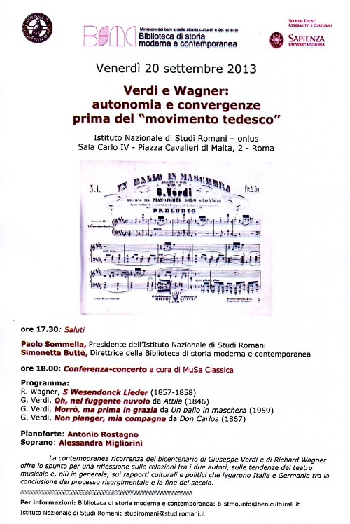 nel bicentenario della nascita di Giuseppe Verdi e Richard Wagner