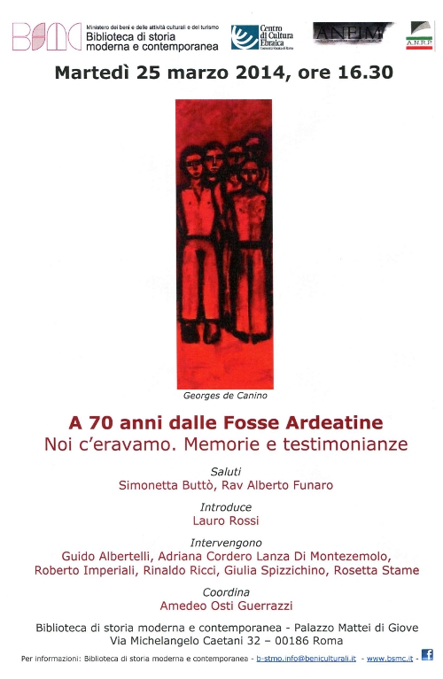 a 70 anni dalle fosse ardeatine
