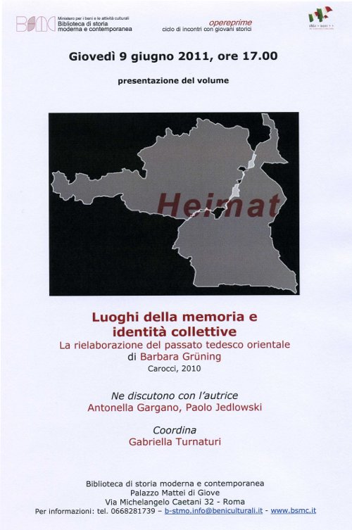 luoghi della memoria e identit&agrave; collettive