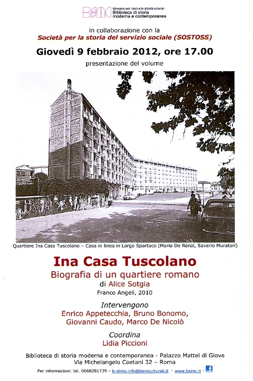ina casa tuscolano. biografia di un quartiere romano