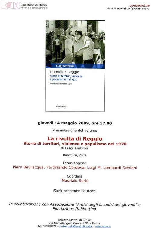 la rivolta di reggio