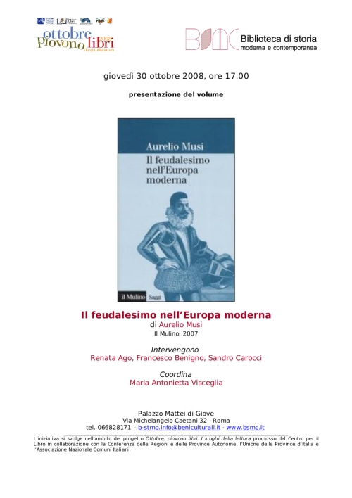 il feudalesimo nell`europa moderna