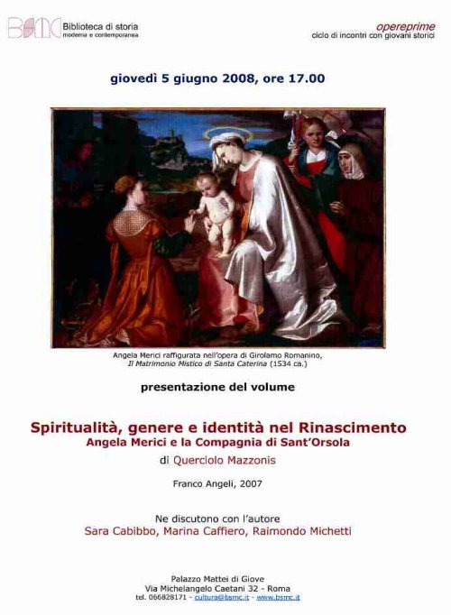 Spiritualit&agrave; genere e identit&agrave; nel rinascimento
