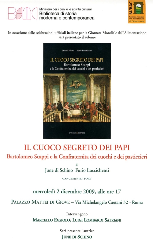 il cuoco segreto dei papi