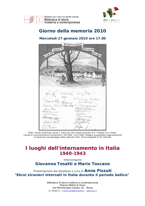 I luoghi di internamento in Italia