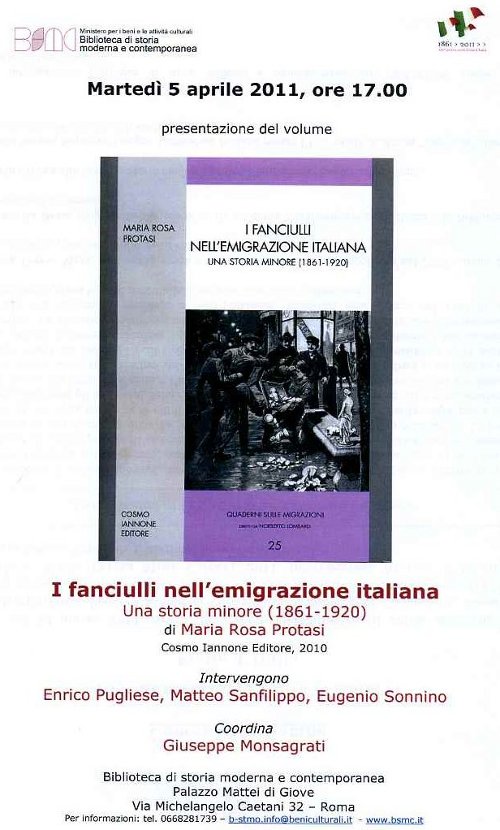 I fanciulli nell&rsquo;emigrazione italiana