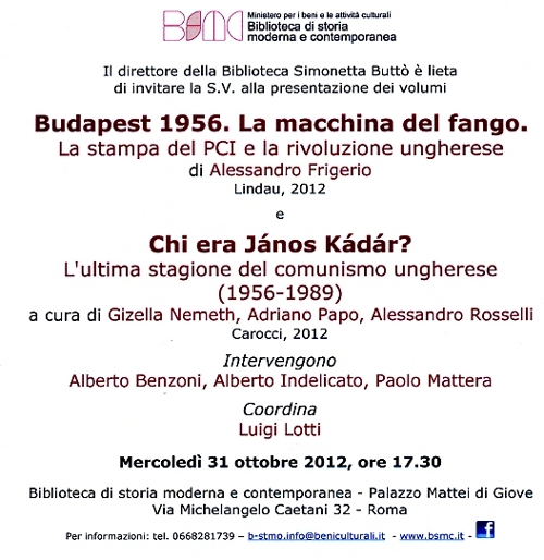 budapest 1956. la macchina del fango